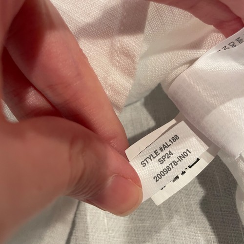 J.Crew Factory Men's Sz XXL White Short Sleeve Linen-Blend Shirt AL188 - Picture 9 of 9