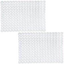 2 Pack Kitchen Sink Mat Plastic Sink Protect Mat PVC Eco-Friendly Kitchen Adj...