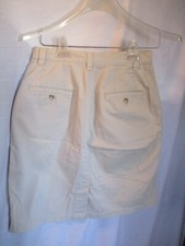 Eddie Bauer beige jean-skirt 2 women Cotton Casual Y2K straight FREE SHIPPING