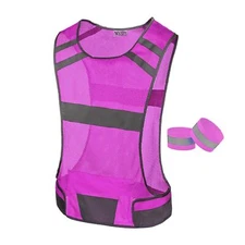 Mesh Reflective Vest with Inside Pocket - High Visibility Reflective Running ...