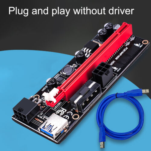 VER009S PCI-E Express Riser Karte USB 3.0 Plug Play PCI-E 1X bis 16X GPU Riser - Afbeelding 1 van 13