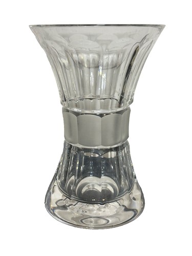 Hoya Museum Crystal Swirl Spiral Bud Vase 24% Lead Crystal Made in