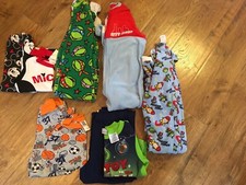 Boys size 4T Fall /Winter Pajamas Lot of 9 EC Disney, Cuddle Bear more