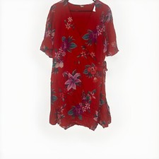 Old Navy Floral Short Sleeve Wrap Dress