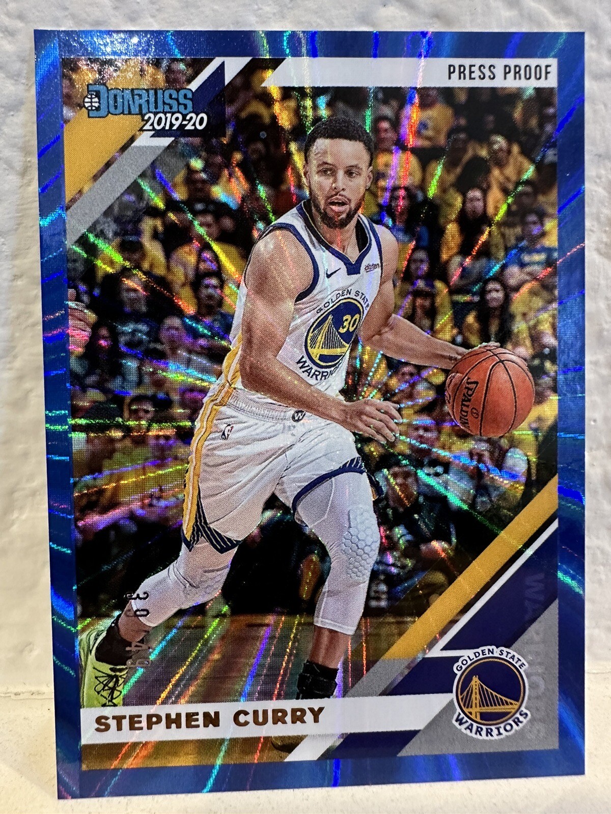 Basketball Card Stephen Curry 2019 Panini Donruss Optic Blue