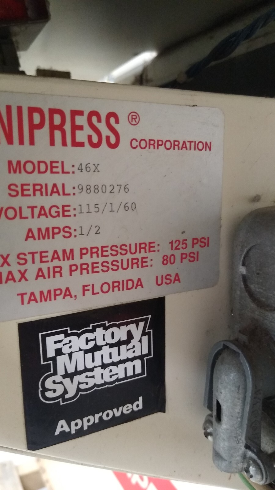 UNIPRESS 46X AUTOMATIC UTILITY PRESS LEGGER LAUNDY DRY CLEANING eBay