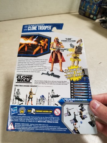 Star Wars Clone Wars Flamethrower Clone Trooper CW26 2010 Action Figure - Picture 3 of 3