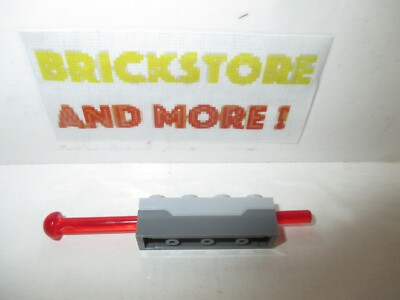 LEGO - 1x Spring Shooter 15301c01 + 8L Round End Bar 15303 Trans Red/Red