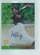 WILL CRAIG 2016 BOWMAN'S BEST ON CARD AUTO PROSPECT GREEN REFRACTOR #D 41/99
