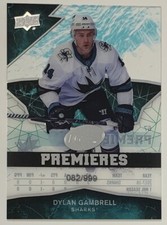 Dylan Gambrell 2018-19 Upper Deck UD Ice Premieres Rookie RC /999
