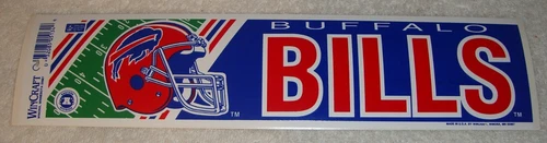 Vintage Buffalo Bills Bumper Sticker 3" x 12" NFL Football Team NEW