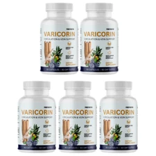 Varicorin Daily Supplement for Vein & Circulatory Support Formula -  5 Bottles