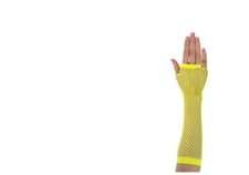 Gothic 12" LONG FISHNET MESH ARM WARMERS Fingerless Cosplay Costume Gloves