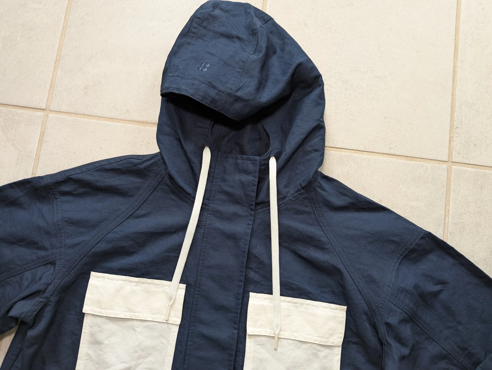 sweaty-betty full zip linen cotton jacket