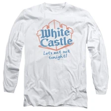 WHITE CASTLE LETS EAT Licensed Men's Long Sleeve Graphic Tee Shirt SM-3XL 