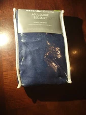 Essential Home Twin/Full Navy Bed skirt