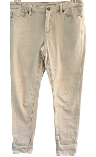 Michael Kors Beige Denim Skinny Jeans Size 4 Stretch Mid Rise 31 X 28 - Picture 14 of 21