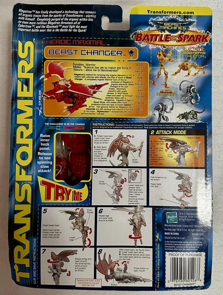 Transformers Beast Wars Machine Br-11 Noble Savage New Rare Hard To Find OOAK - Image 2 of 4