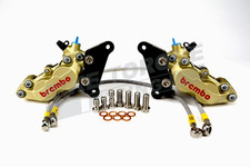 Kit conversione pinza Brembo P4 30/34 oro per Kawasaki ZX7-R 1996-2002