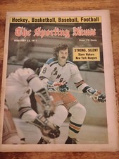 STEVE VICKERS RANGERS HOCKEY  COVER Feb 22 1975 Sporting News FREE SHIPPING Sn5