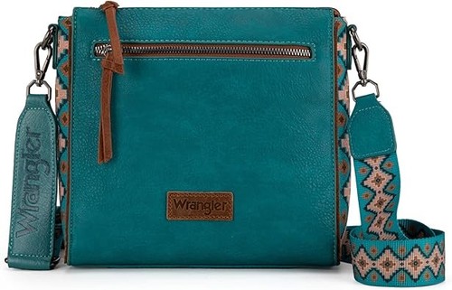 Wrangler Aztec Crossbody Purse Medium Shoulder Bags for Women Western Handbag wi