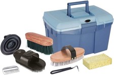​Kit Pulizia Cavalli 7pz Accessori Equitazione Cura Pelo Spazzola Striglia Pony 