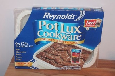 Reynolds Pot Lux Oven-Ready Cookware Disposable Reusable Bake Microwave 12.5 x 9