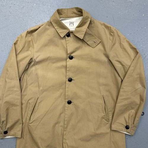 EEL Sakura Jacket Mens Large Beige Coat Long Lightweight Cotton Made In Japan - product listing photo