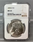 1898 O Morgan Silver Dollar - NGC - MS 63