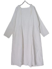 Nest Robe Linen Puffy 2-Way Dress Off White 100 Hemp Free Used