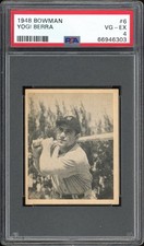 1948 Bowman Yogi Berra #6 Rookie New York Yankees PSA 4 VG-EX