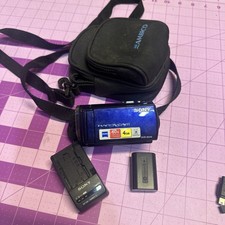 Sony Handycam DCR-SX44 Blue 60X Optical Zoom, w/charger and case