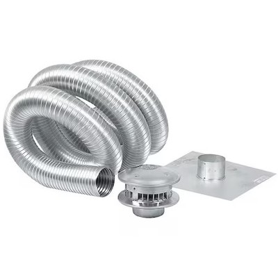Ameri-Vent 3Alk35 Chimney Liner, 3'' X 35 Ft., Aluminum