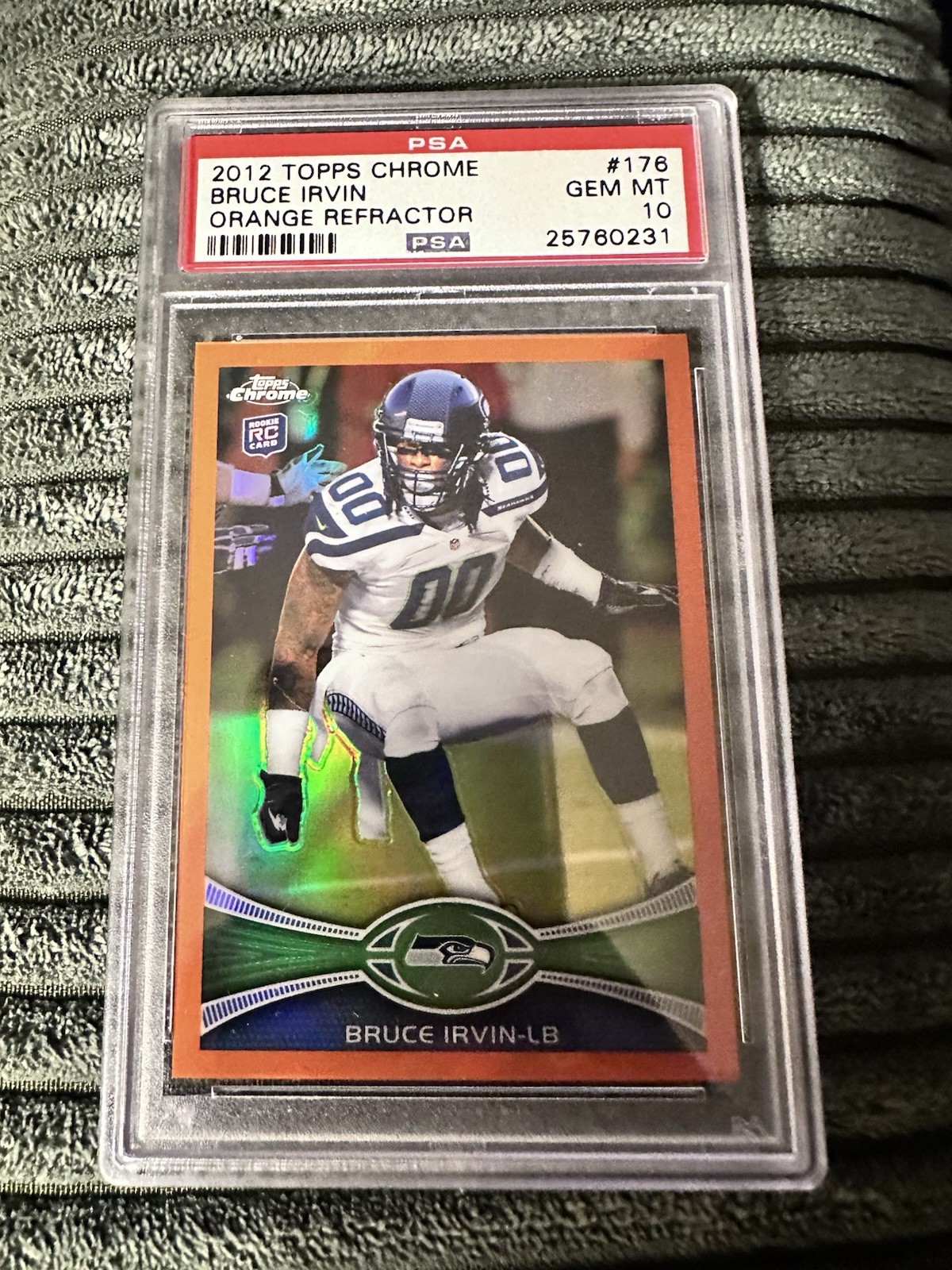 Bruce Irvin Topps Chrome #176 Orange Refractor
