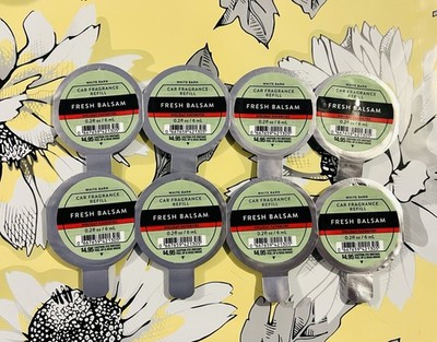 8 BATH & BODY WORKS FRESH BALSAM SCENTPORTABLE CAR FRAGRANCE REFILL FRESHENER