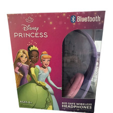 Disney Princess Bluetooth Kid-Safe Wireless Headphones - Volume Limiting, Multic