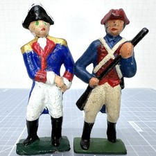 Grey Iron Revolutionary War Colonial Officer Military Toy Soldier Figures G1 G2