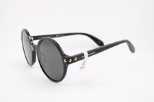 NEW ALEXANDER MCQUEEN AM 0073S 001 BLACK GOLD AUTHENTIC SUNGLASSES 52-21