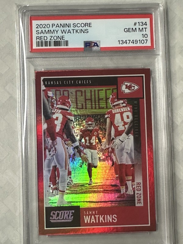 /20 PSA  10 Pop 1 - 2020 Score Sammy Watkins Red Zone