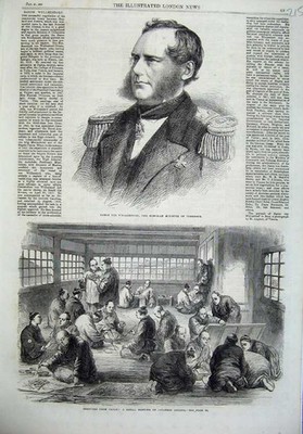 Alter antiker Druck 1866 Freiherr Wullerstorf Österreichischer Handel Japan Künstler 19.