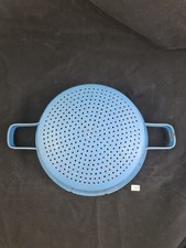 Sieb Küchensieb Durchschlag Seiher Madam Blå blau Email Emaille antik alt