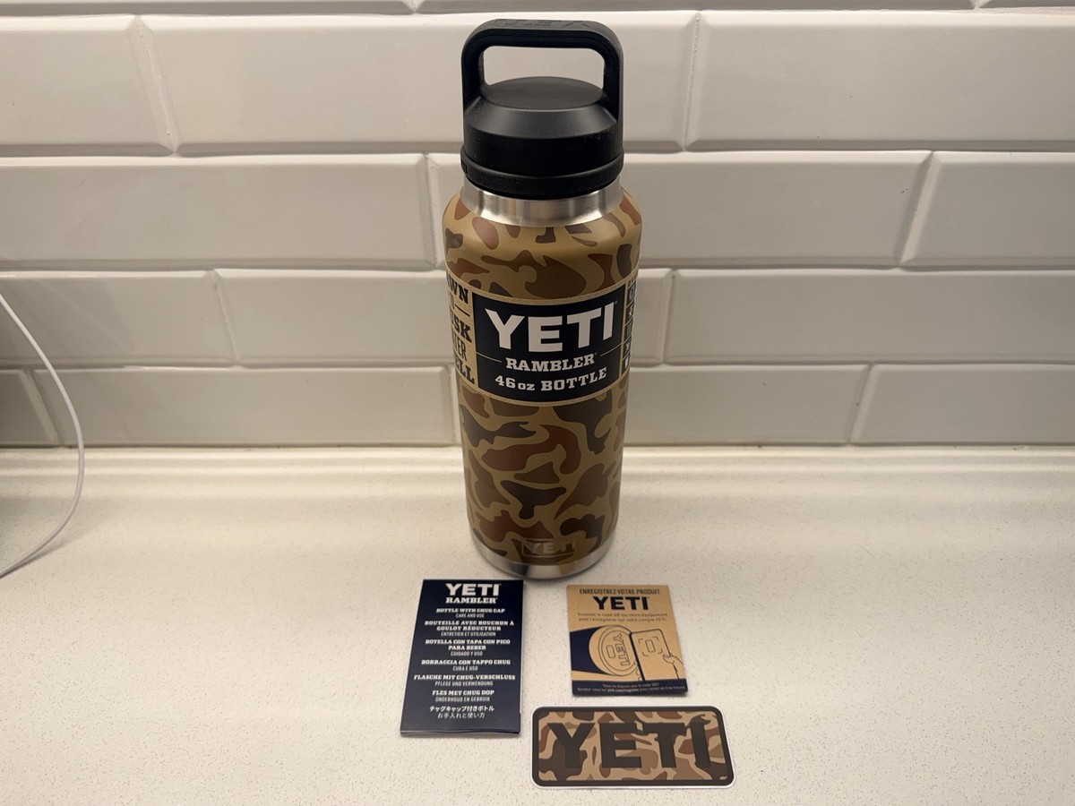 YETI Rambler 46 oz Wetlands Camo Bottle W/Chug Cap 🦆Limited
