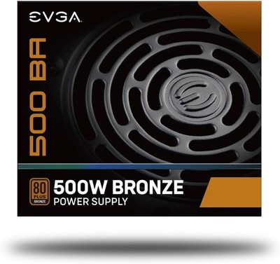  Rare EVGA 500 BA Power Supplies 80+ Plus Bronze 500W 100-BA-0500-K1 Sealed NEW!