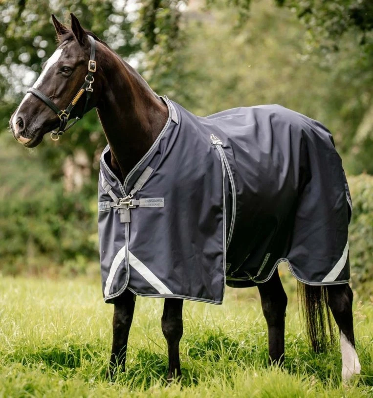 Horseware Rambo® Optimo Turnout 0g Navy/Thunderstorm Grey & Silver - Bild 2 von 4