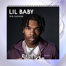 Lil Baby 2026 Wall Calendar, Hip Hop Star Stylish Urban Music Fan Gift