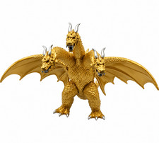6"x9" Godzilla King of the Monster Ghidorah 3 Head Gold Dragon Toy Action Figure