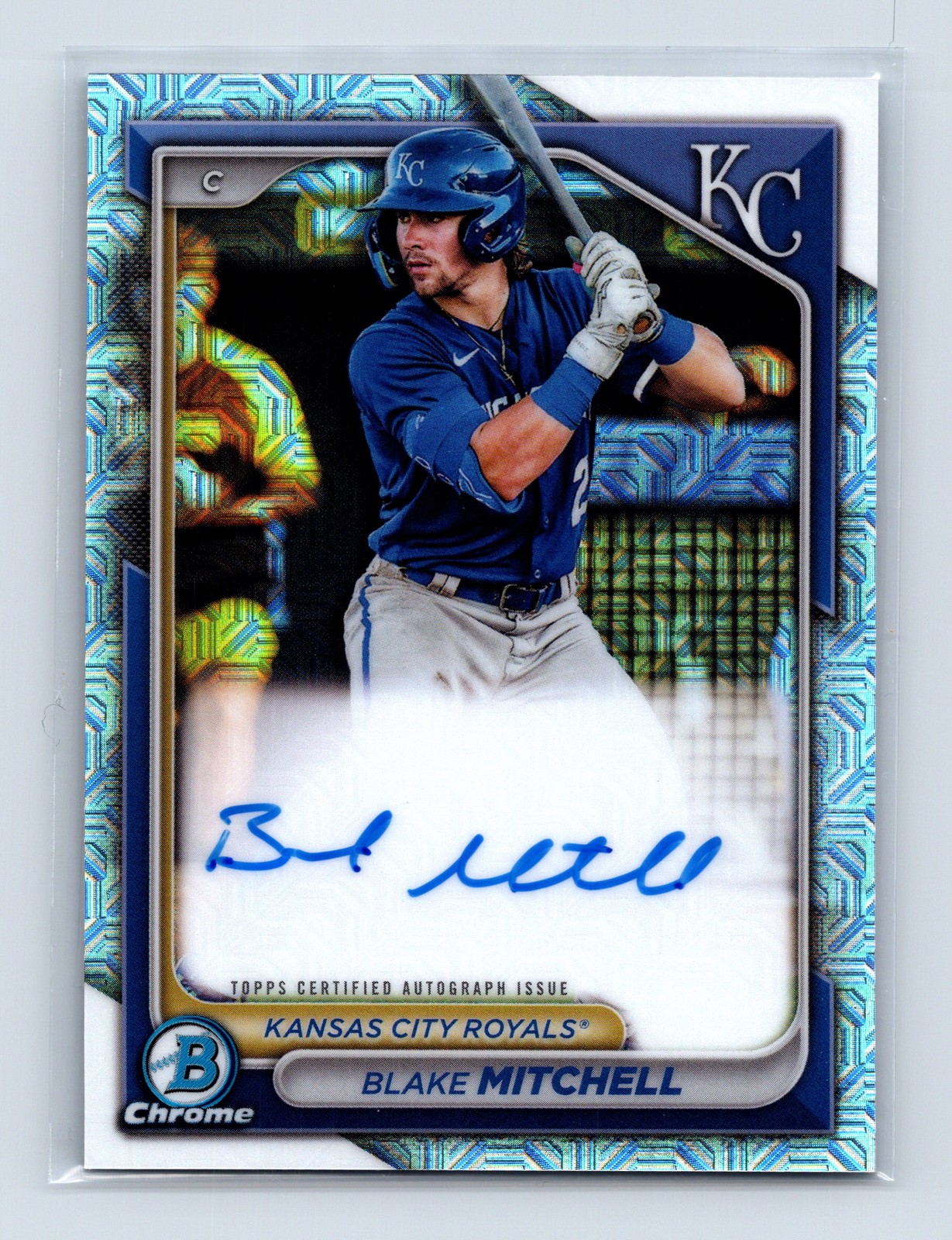 2024 Bowman #BMA-BMI Blake Mitchell Chrome Prospects Autographs Mojo Refractors