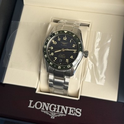 New Longines Spirit Zulu Time 39mm Anthracite Dial GMT Men's Watch