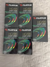 Lot of 5 Fujifilm HQ120 High Quality Blank VHS Tapes Brand New Sealed