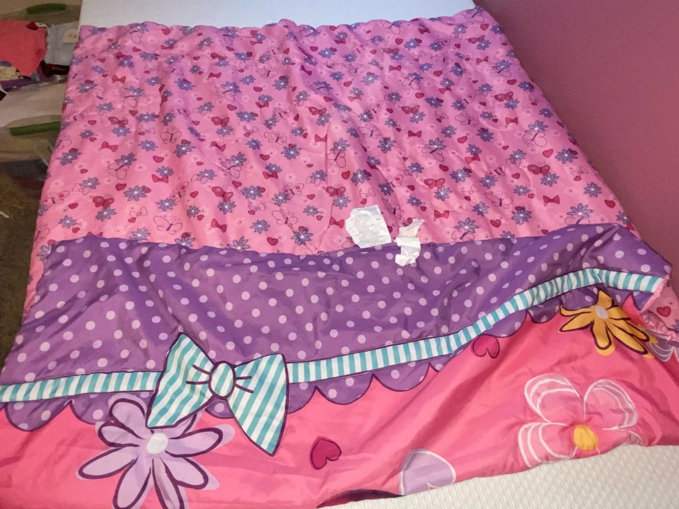 !WOW! Manta edredón cama para niños pequeños con arcos de mariposa florales Minnie Mouse de Disney Foto 4 de 4